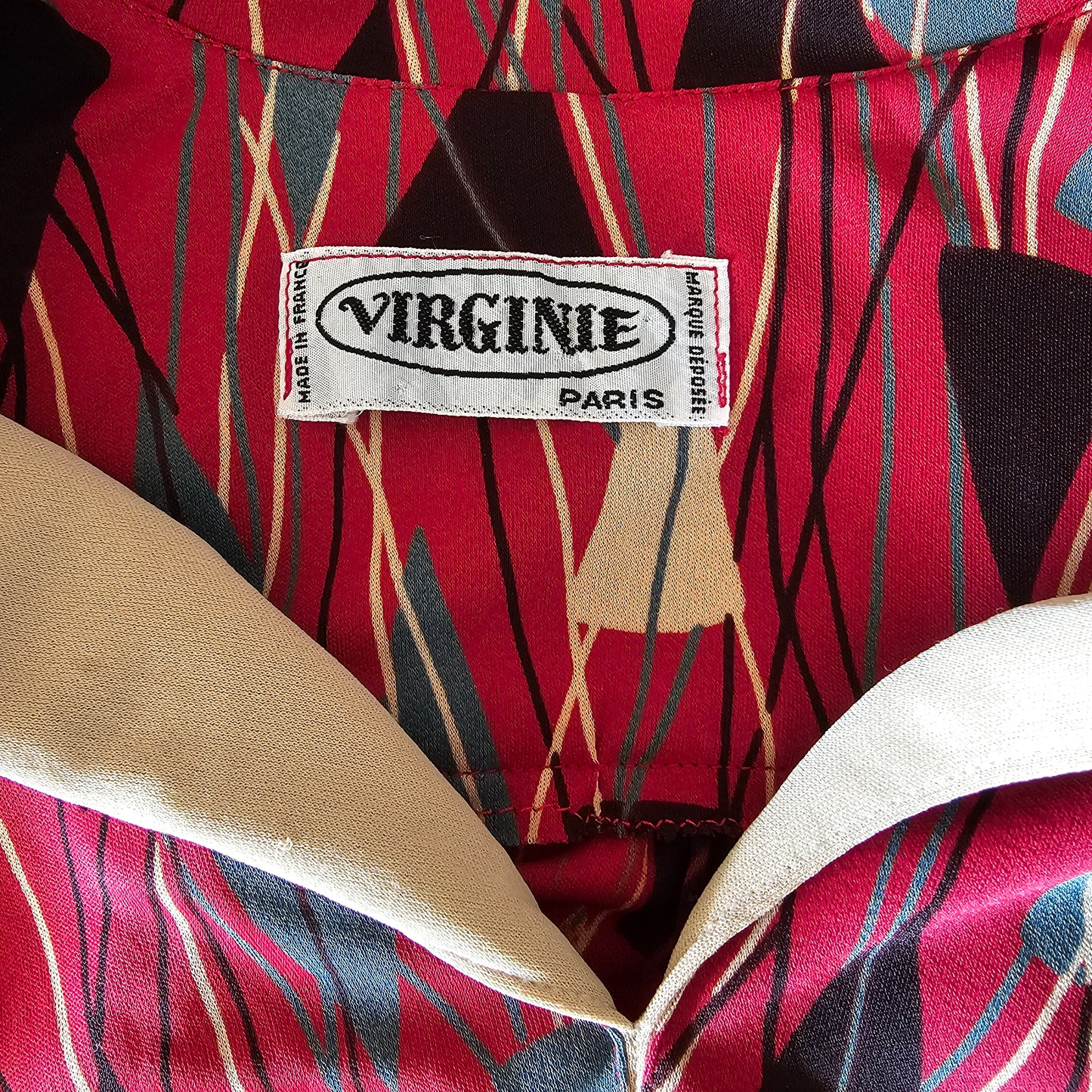 Rauður Virginie de Paris kjóll - medium