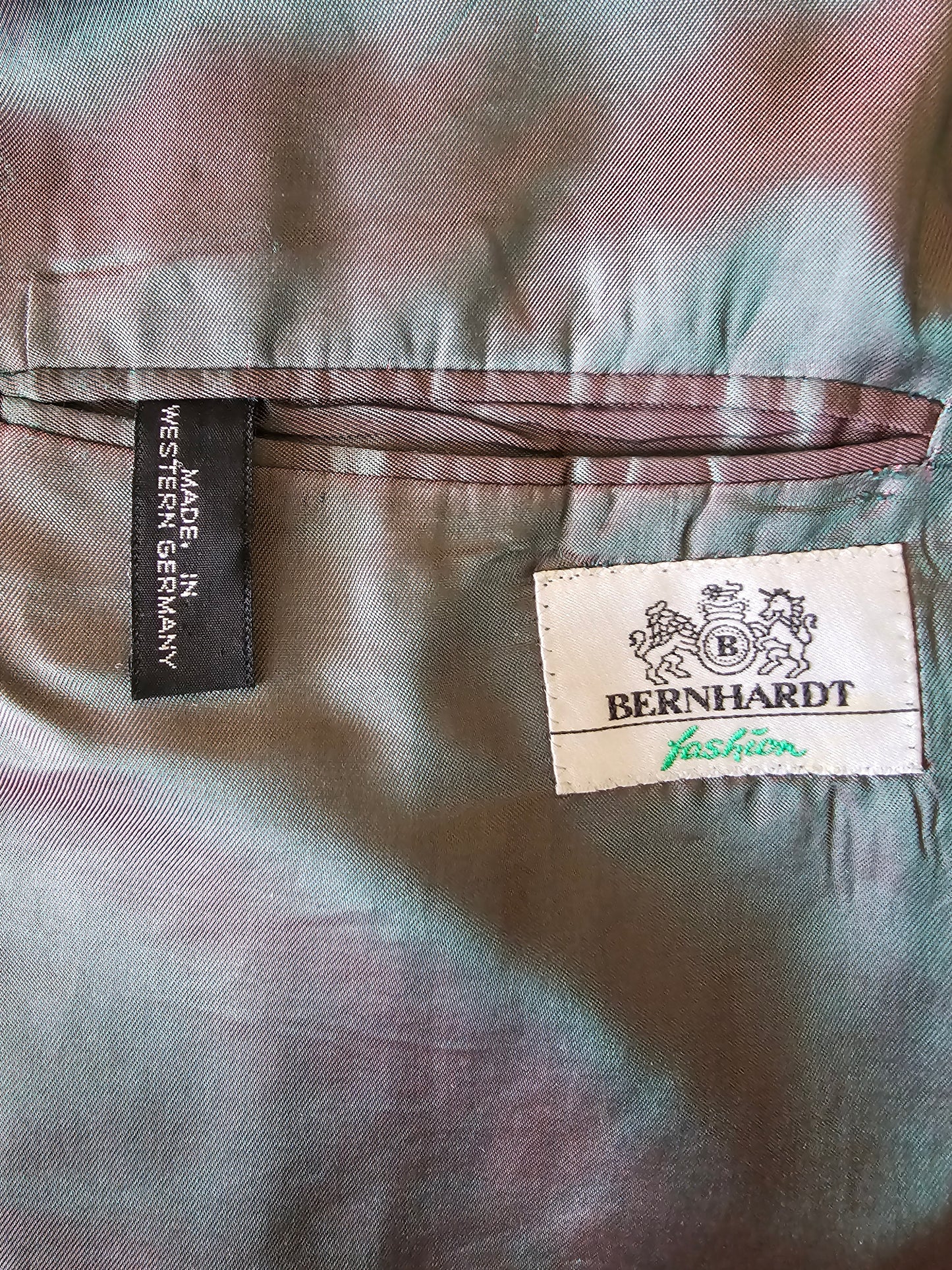 Tvíhnepptur vintage Bernhardt Fashion ullarblazer - XL