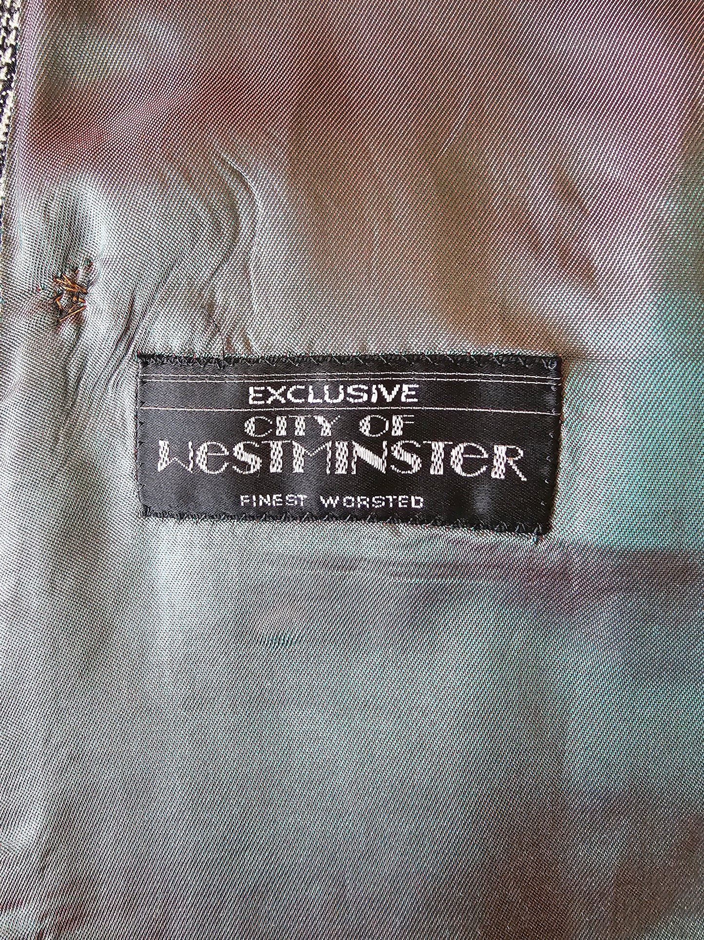 Tvíhnepptur vintage Bernhardt Fashion ullarblazer - XL