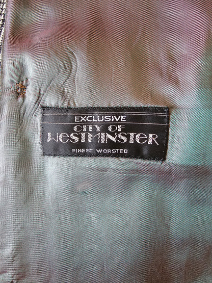 Tvíhnepptur vintage Bernhardt Fashion ullarblazer - XL