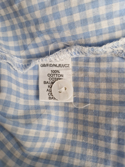 Vintage köflóttur toppur með útsaumi - S/M