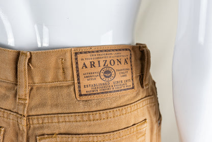 Arizona vintage brúnar gallabuxur - xsmall