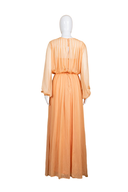 Laborn vintage 70s síðkjóll - XL