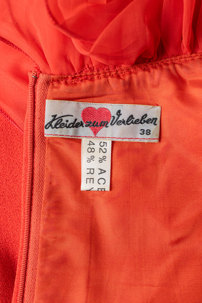 Kleider zum Verlieben vintage 70s síðkjóll - Small