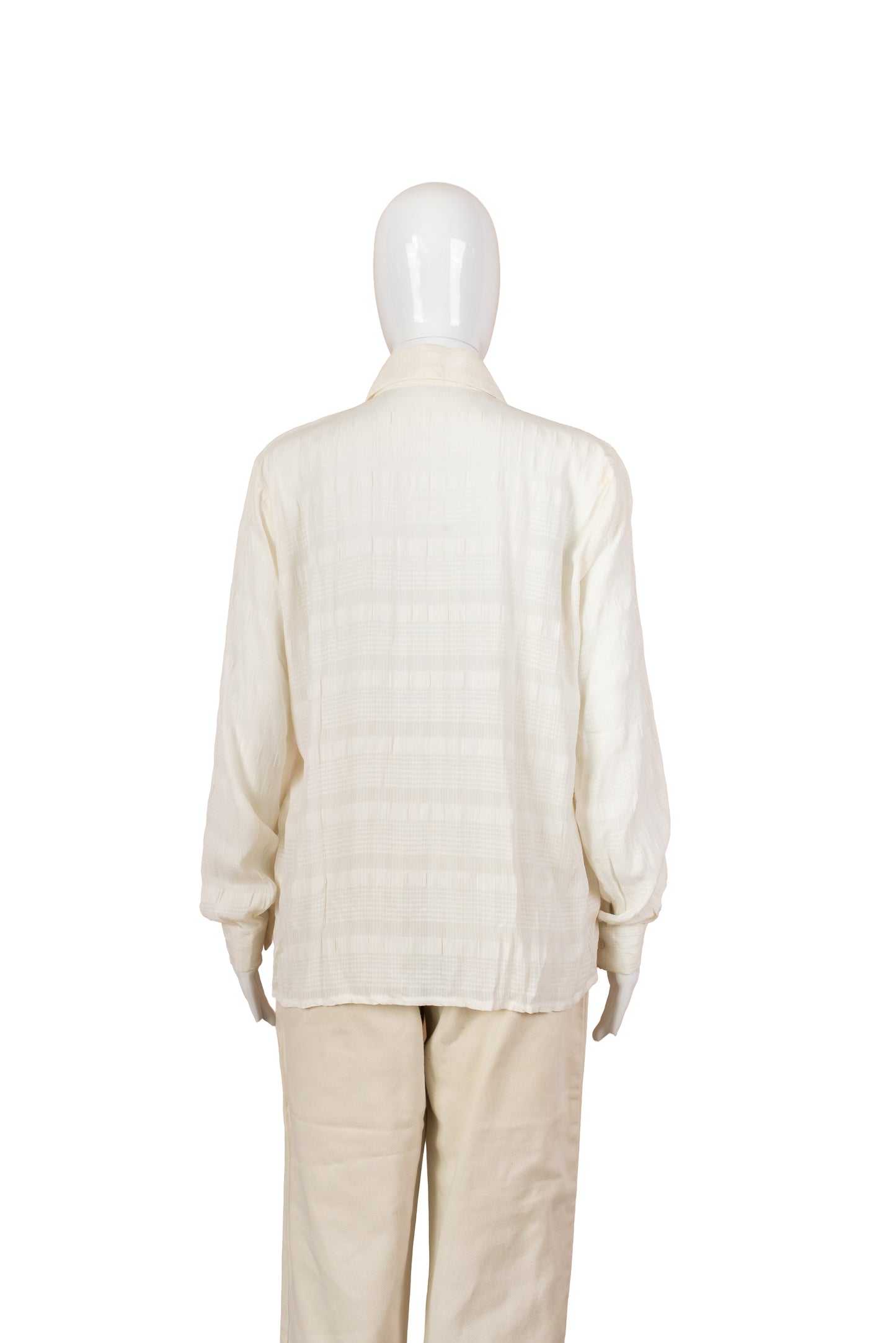 Ómerkt hvít vintage skyrta - medium