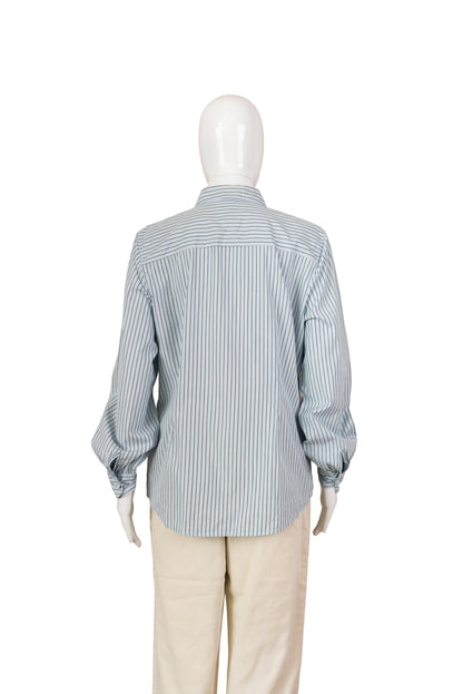 Tommy Hilfiger bláröndótt skyrta - medium