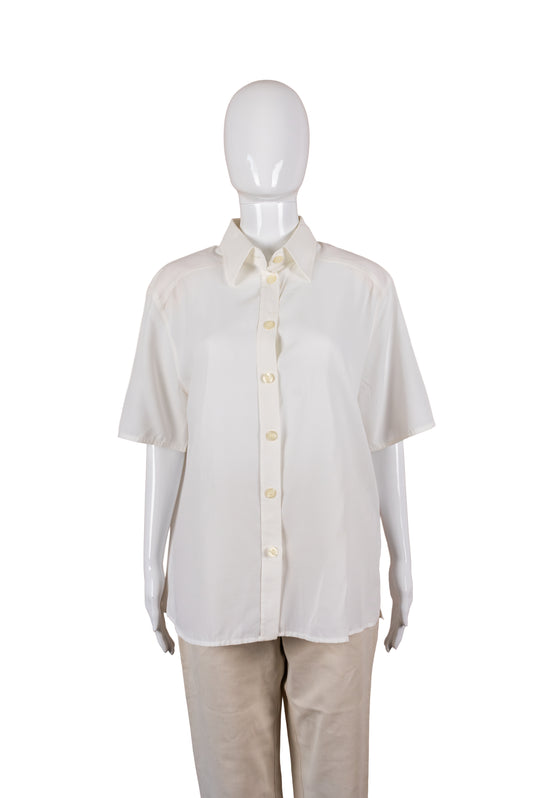 C&A stutterma hvít skyrta