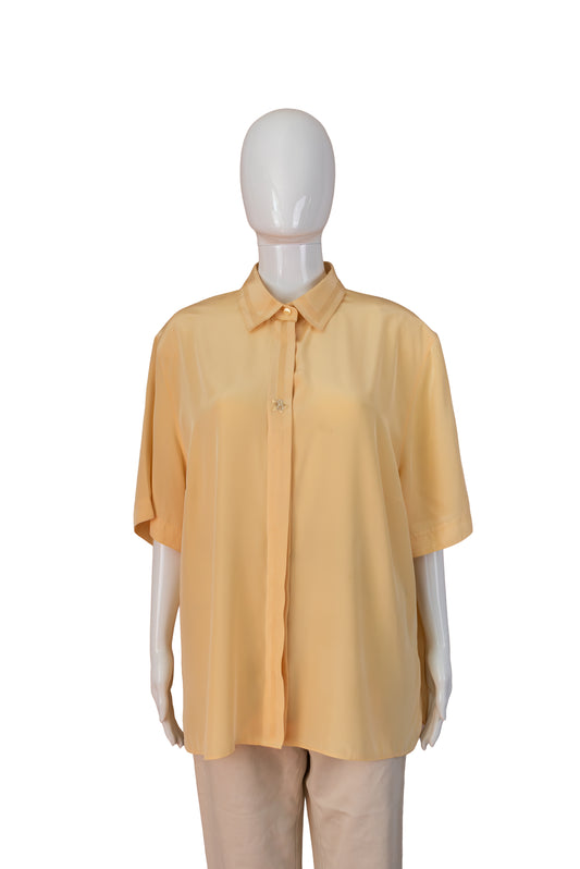 Canda ljósgul vintage blússa - XXL