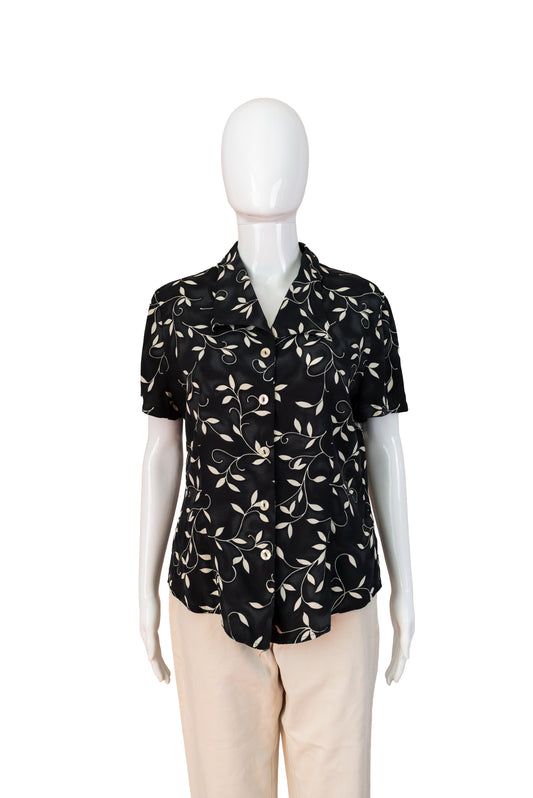 Yessica svört vintage skyrta - Medium