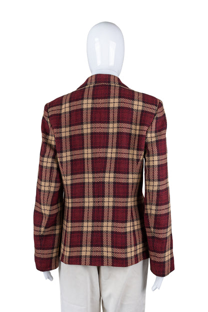 Marc Aurel köflóttur blazer - small