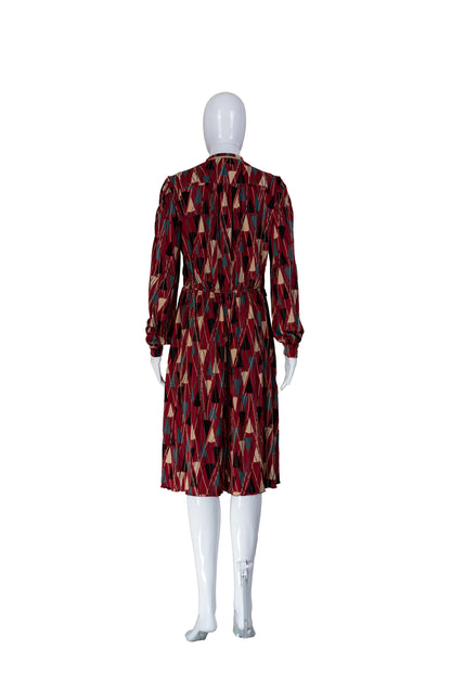 Rauður Virginie de Paris kjóll - medium