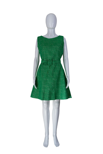 Grænn 60s kjóll - small