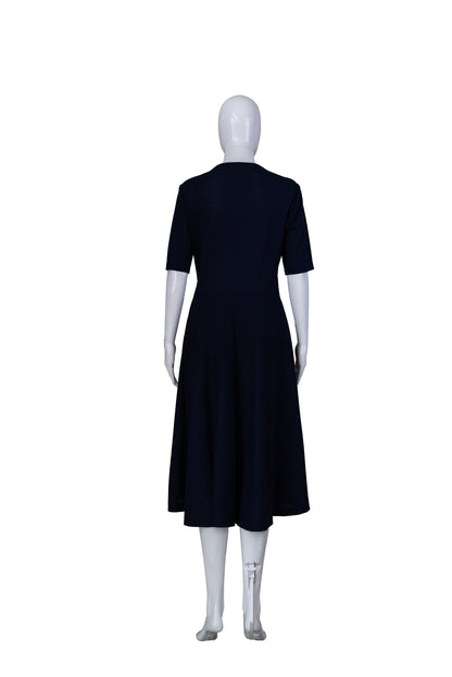 Dökkblár 80s kjóll - small