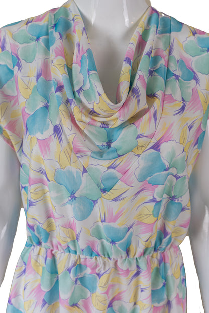 Stuttur vintage blómakjóll - medium