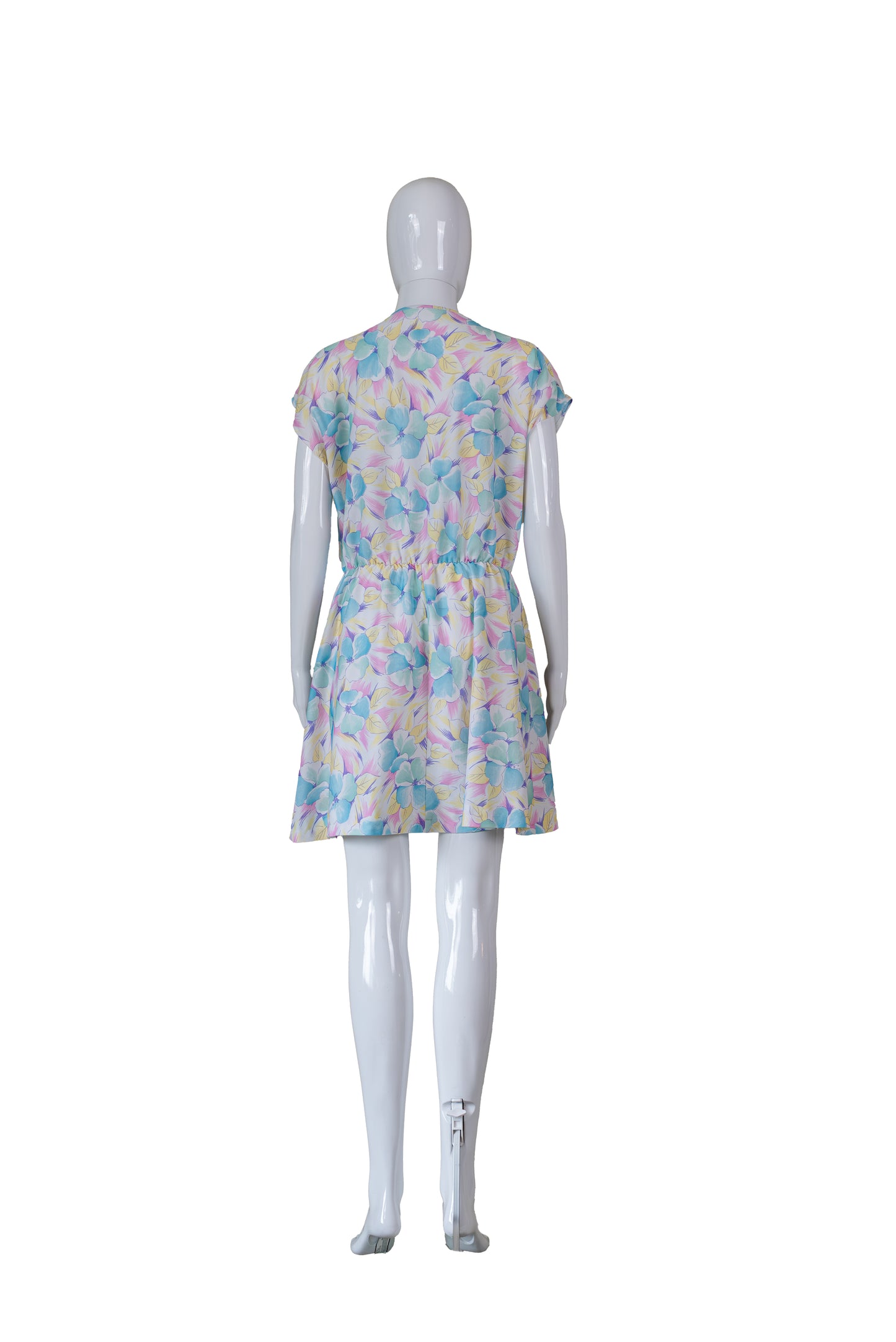 Stuttur vintage blómakjóll - medium