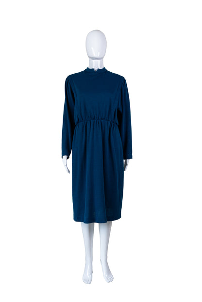 Ómerktur blár vintage kjóll - small