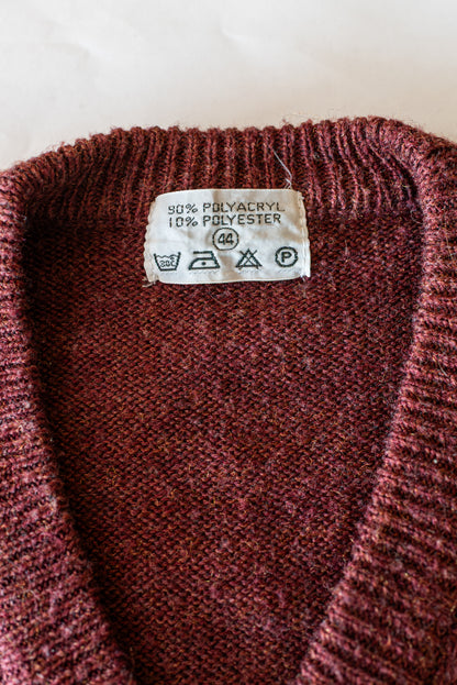 Ómerkt rauð vintage prjónapeysa - medium