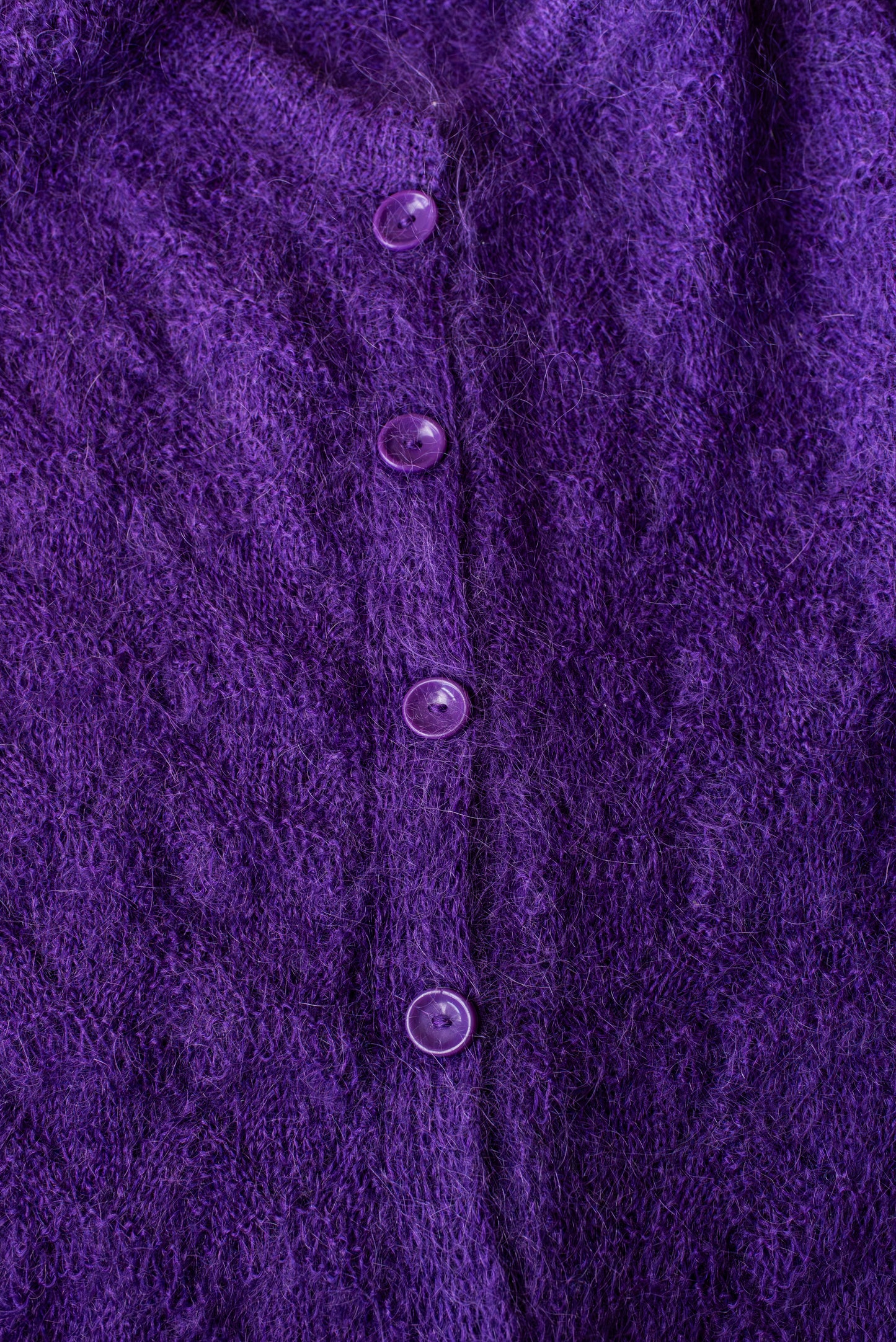 Ómerkt vintage fjólublá mohair peysa - large