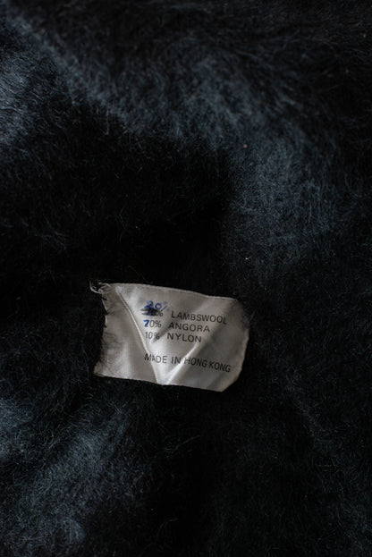 Sportempo vinage svört angóru peysa - small