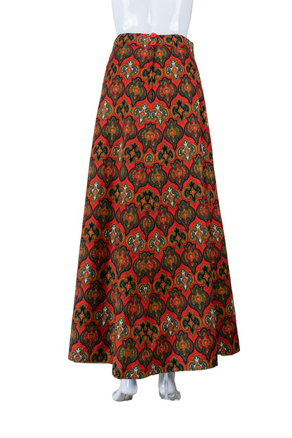 MS vintage 70s síðpils - xsmall