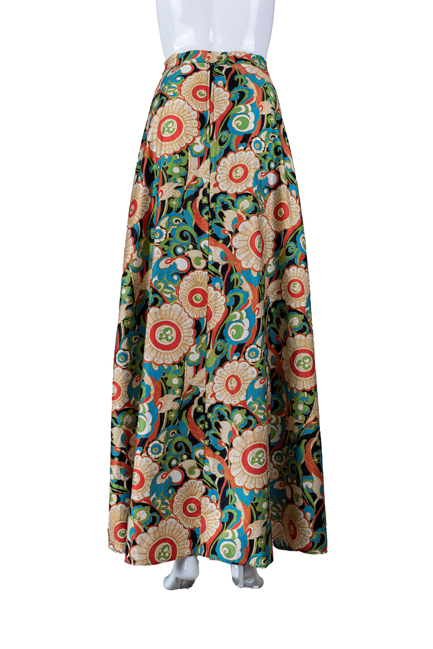 Ómerkt marglitt vintage 70 síðpils - small