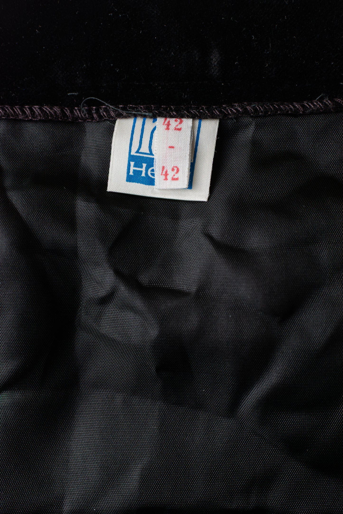 Vintage svart flauelspils - medium