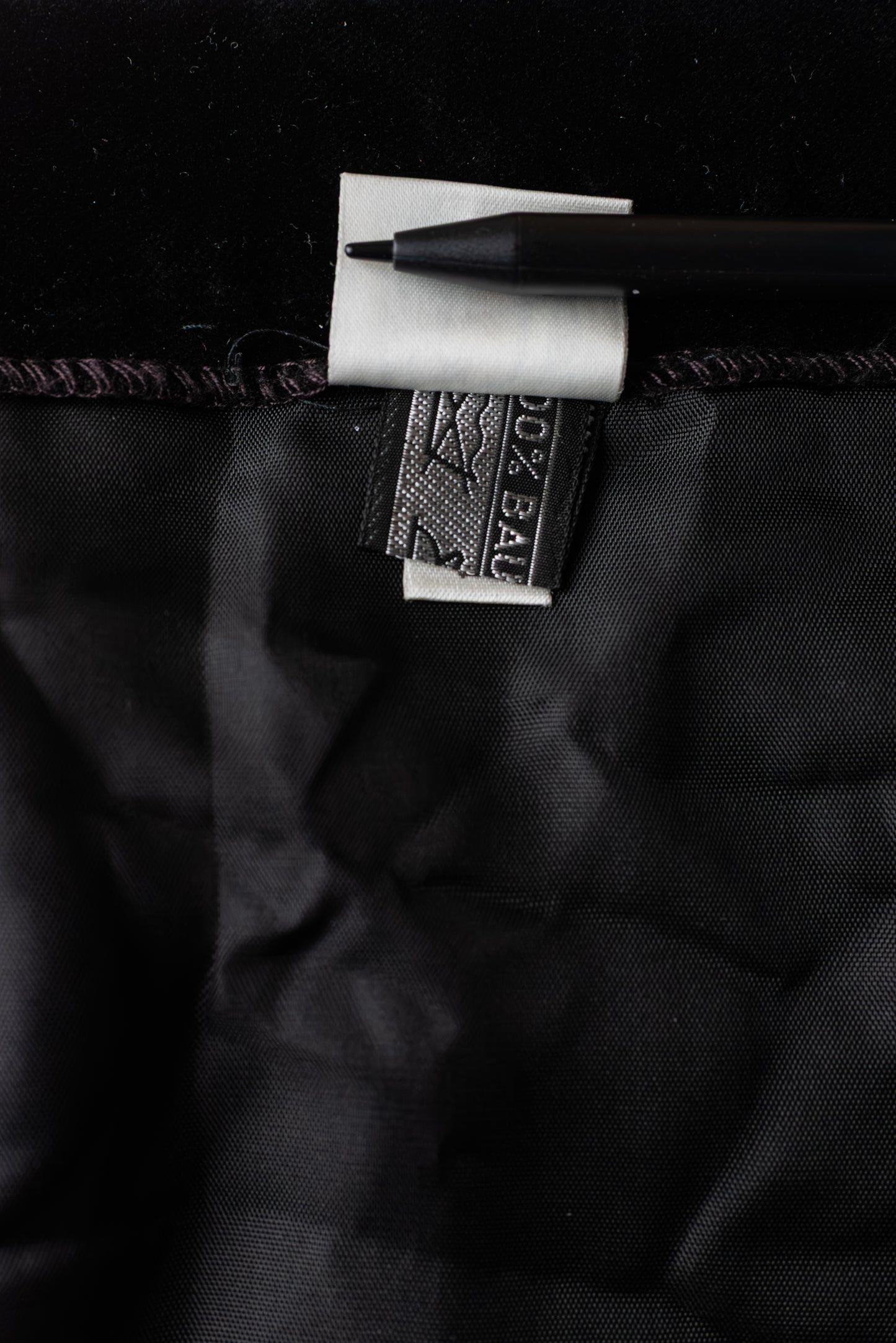 Vintage svart flauelspils - medium