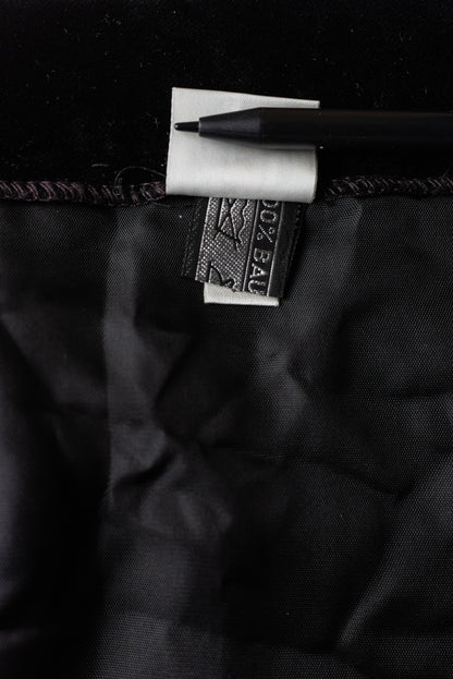 Vintage svart flauelspils - medium