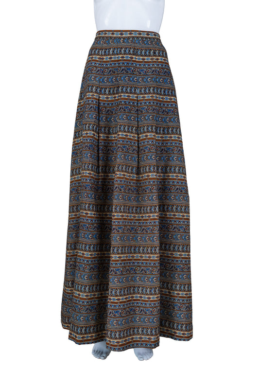 Marglitt vintage 70s ullar síðpils - medium