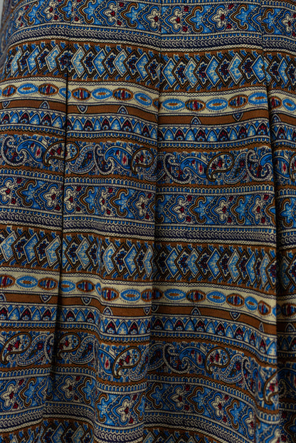 Marglitt vintage 70s ullar síðpils - medium