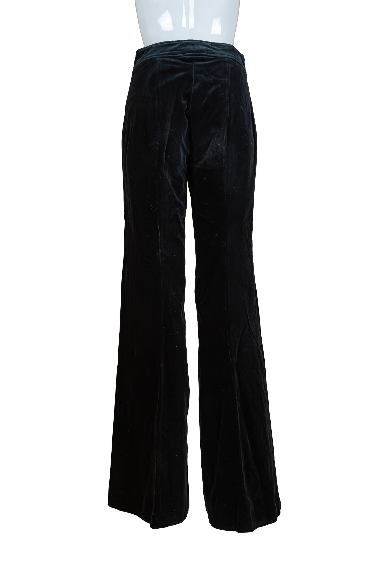 Ómerktar vintage svartar flauelsbuxur - small