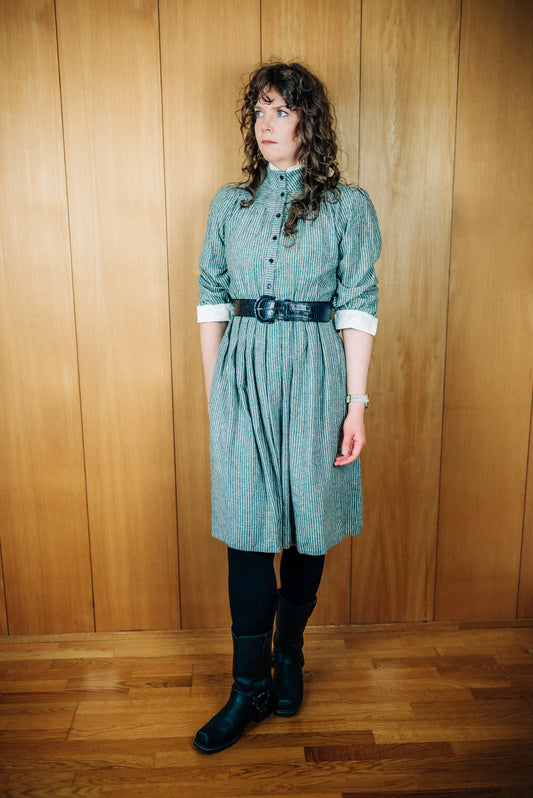 Yessica grár ullarkjóll - medium