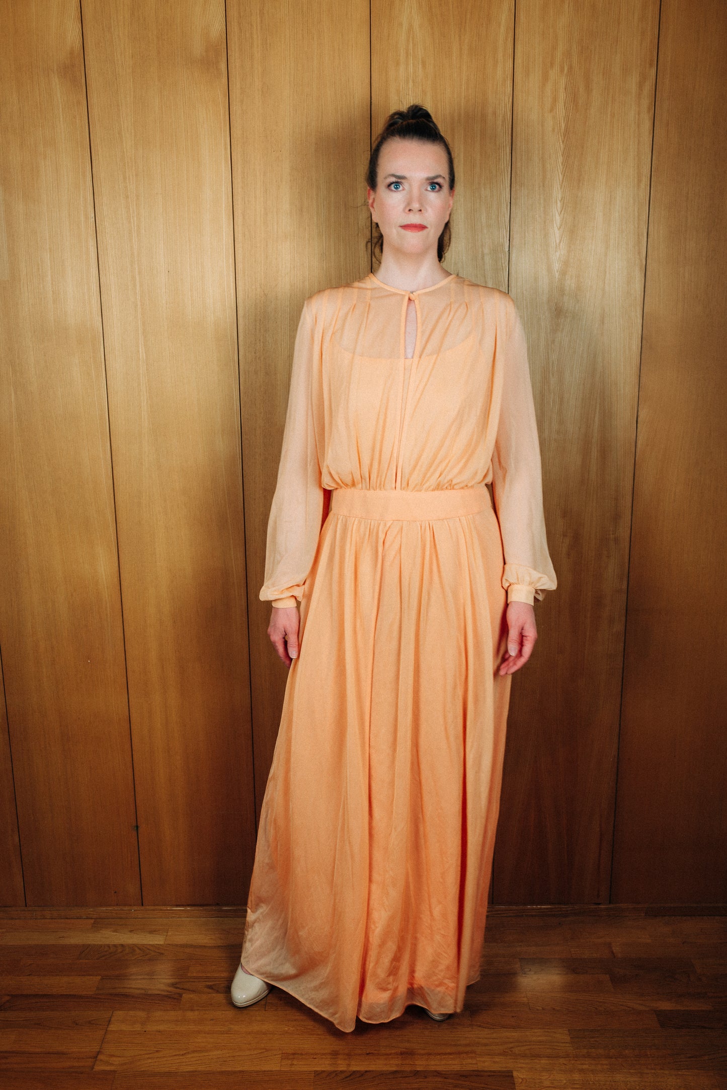 Laborn vintage 70s síðkjóll - XL