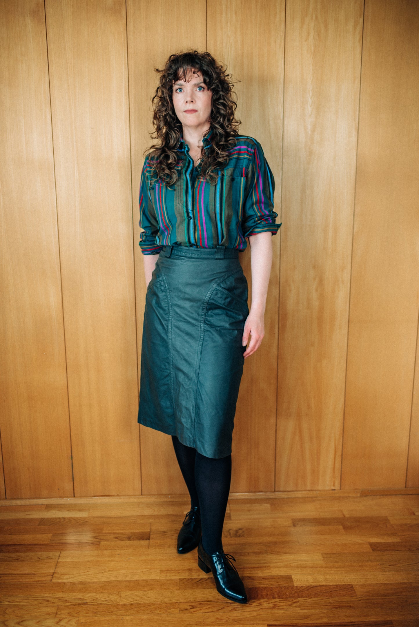 Betty Barclay vintage leðurpils - small