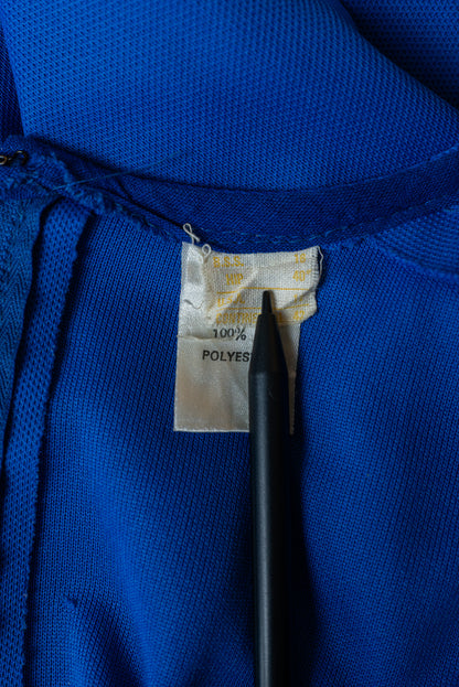 C&A blár vintage 70s síðkjóll - medium