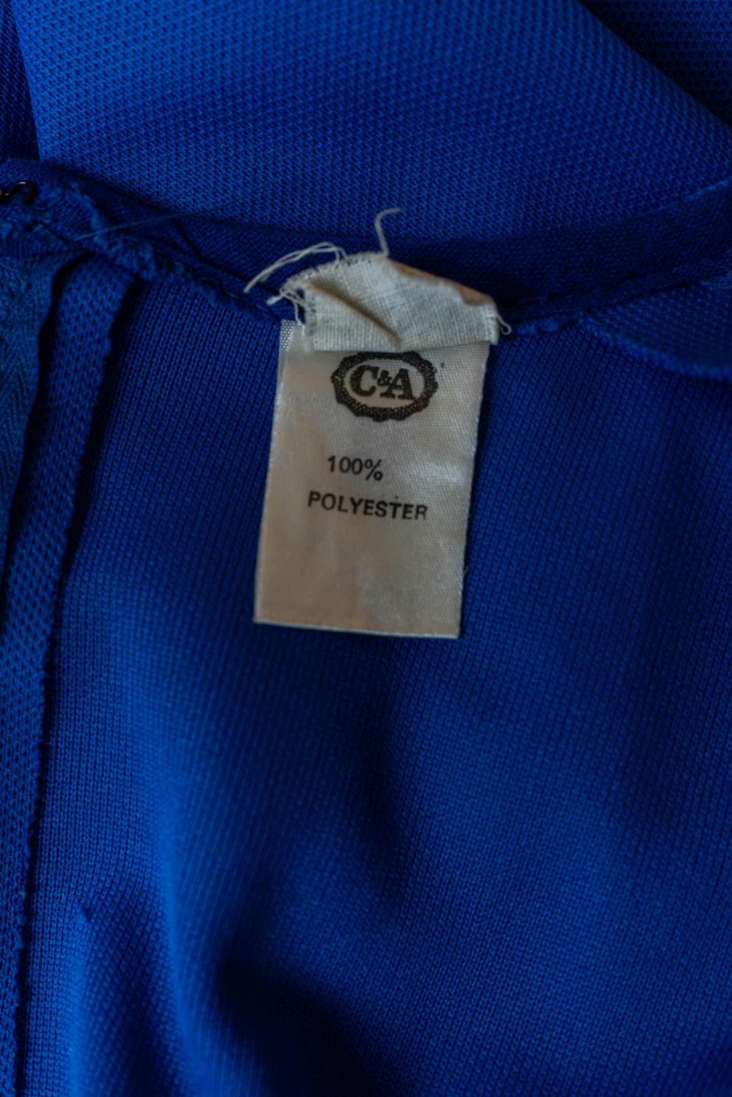 C&A blár vintage 70s síðkjóll - medium