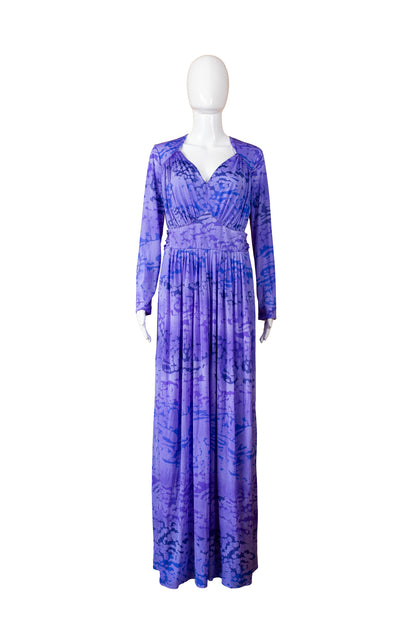 Fink Modell vintage 70s síðkjóll - XL