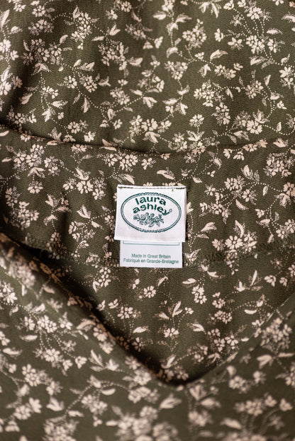 Laura Ashley vintage mosagrænn kjóll - medium