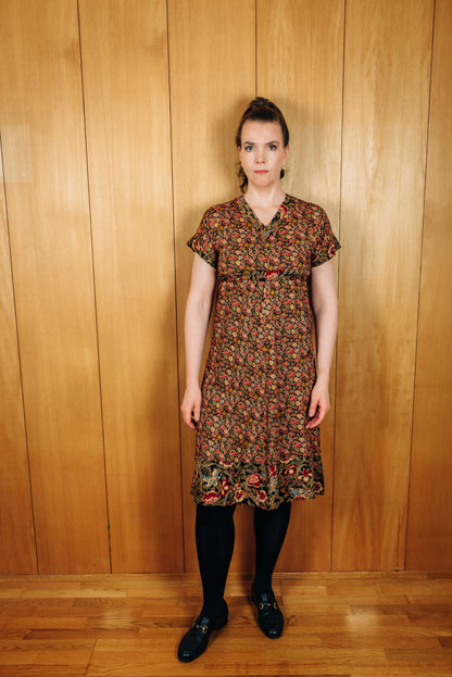 Ómerktur vintage 70s blómakjóll - Medium