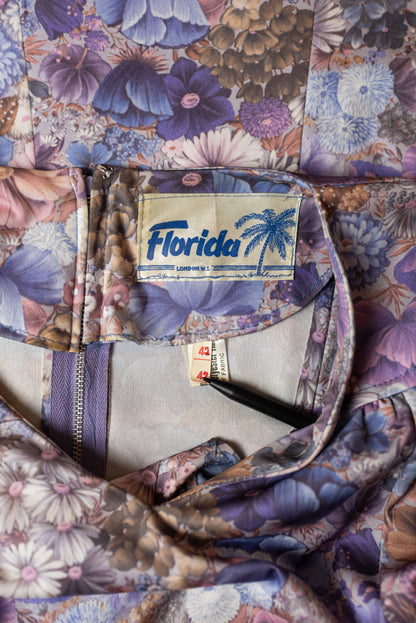 Florida vintage 70s kjóll - Large