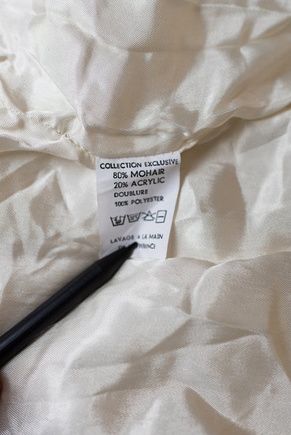 Vintage hvít mohair peysa