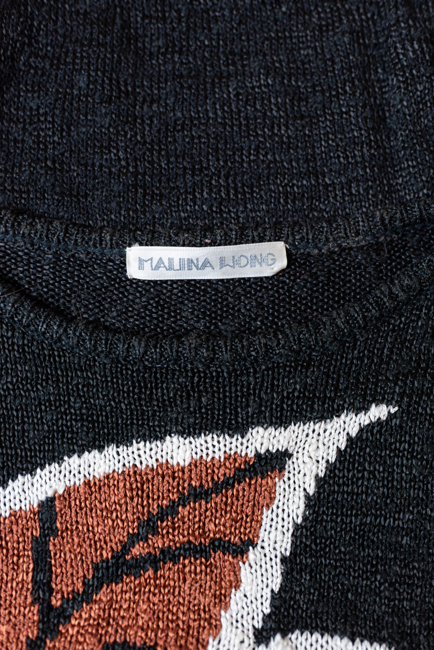 Malina Wong vintage prjónapeysa - Medium