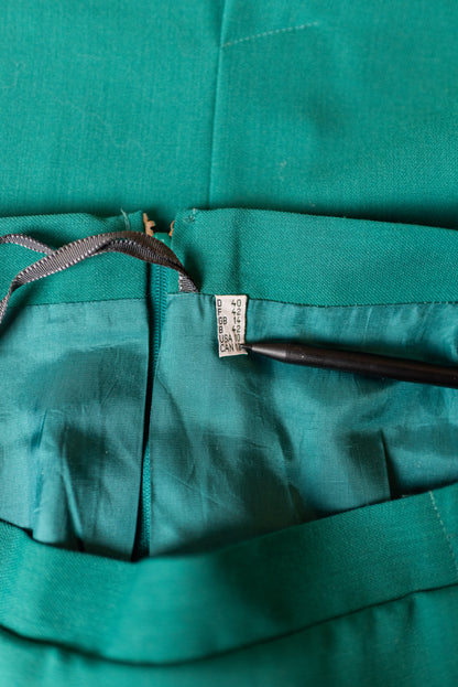 Vintage grænt pencil-pils - Medium