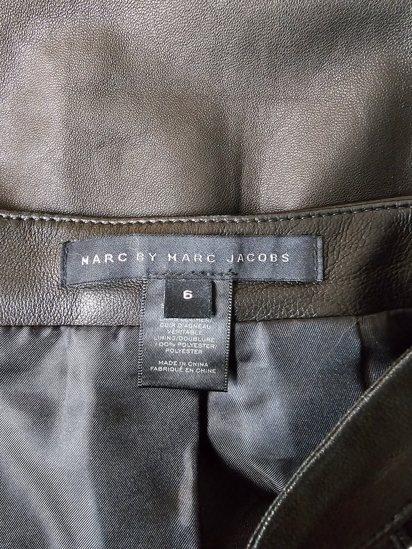 Svart leðurpils frá Marc by Marc Jacobs - S/M