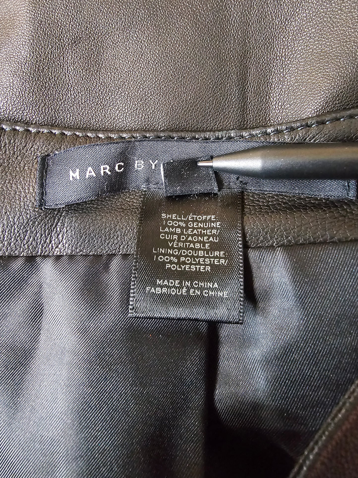 Svart leðurpils frá Marc by Marc Jacobs - S/M