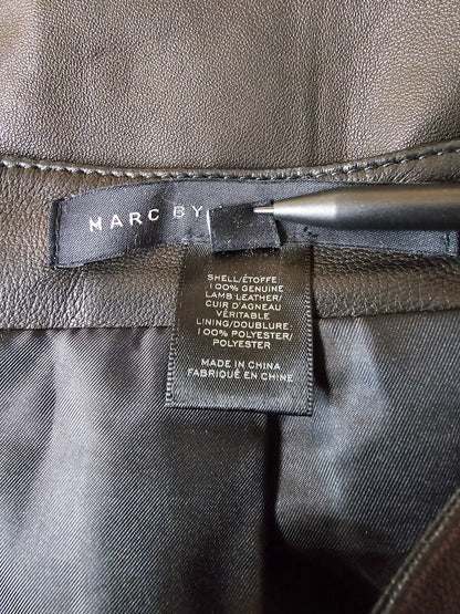 Svart leðurpils frá Marc by Marc Jacobs - S/M