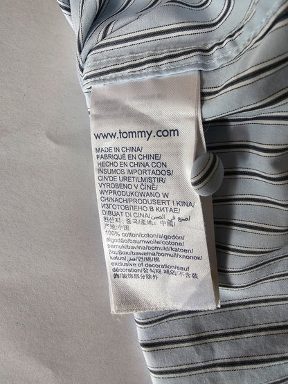 Tommy Hilfiger bláröndótt skyrta - medium