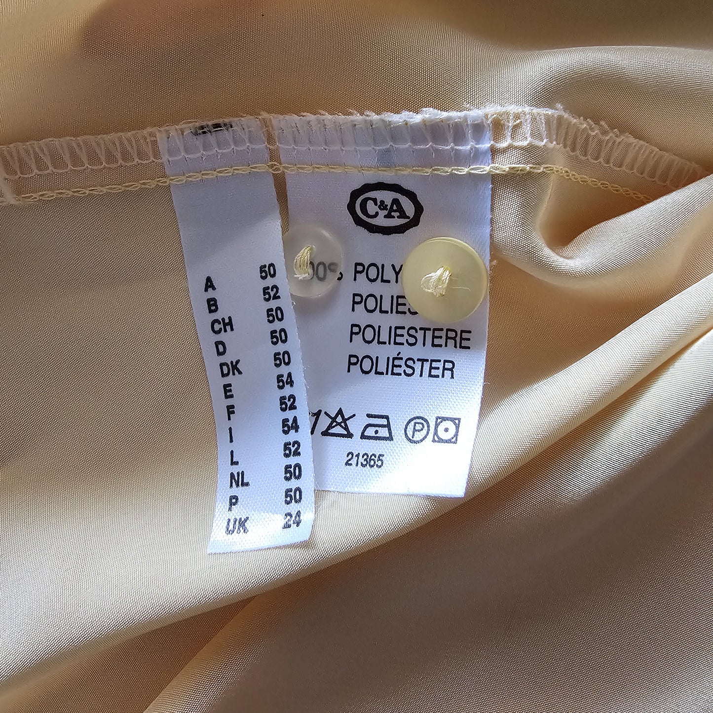 Canda ljósgul vintage blússa - XXL