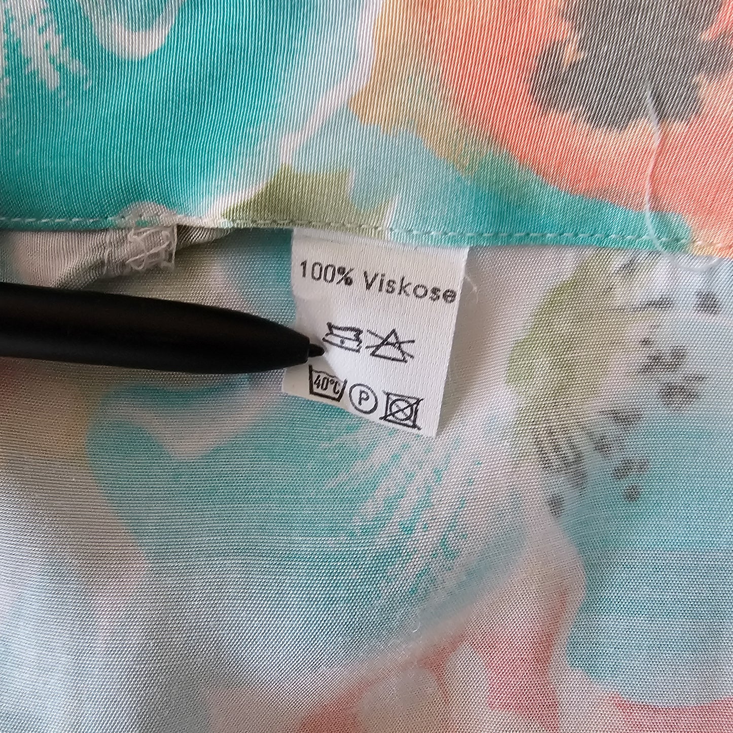 Ómerkt marglit vintage stutterma skyrta - xlarge