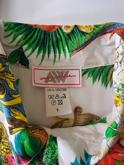 Marglit vintage 80s skyrta - xlarge